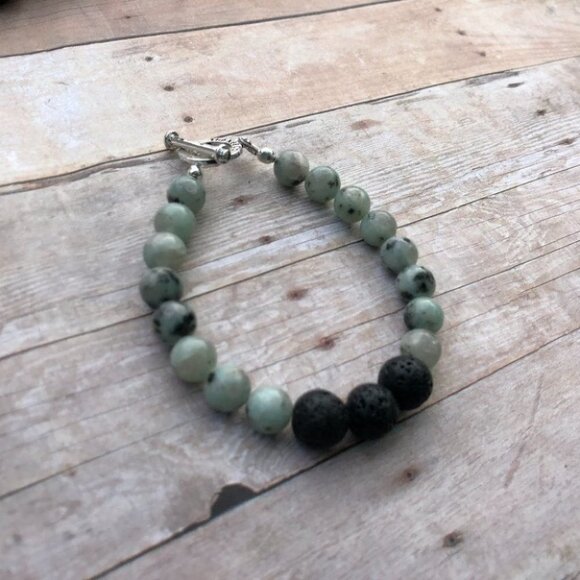 3/$30 Lotus Jasper Diffuser Bracelet - Picture 1 of 1